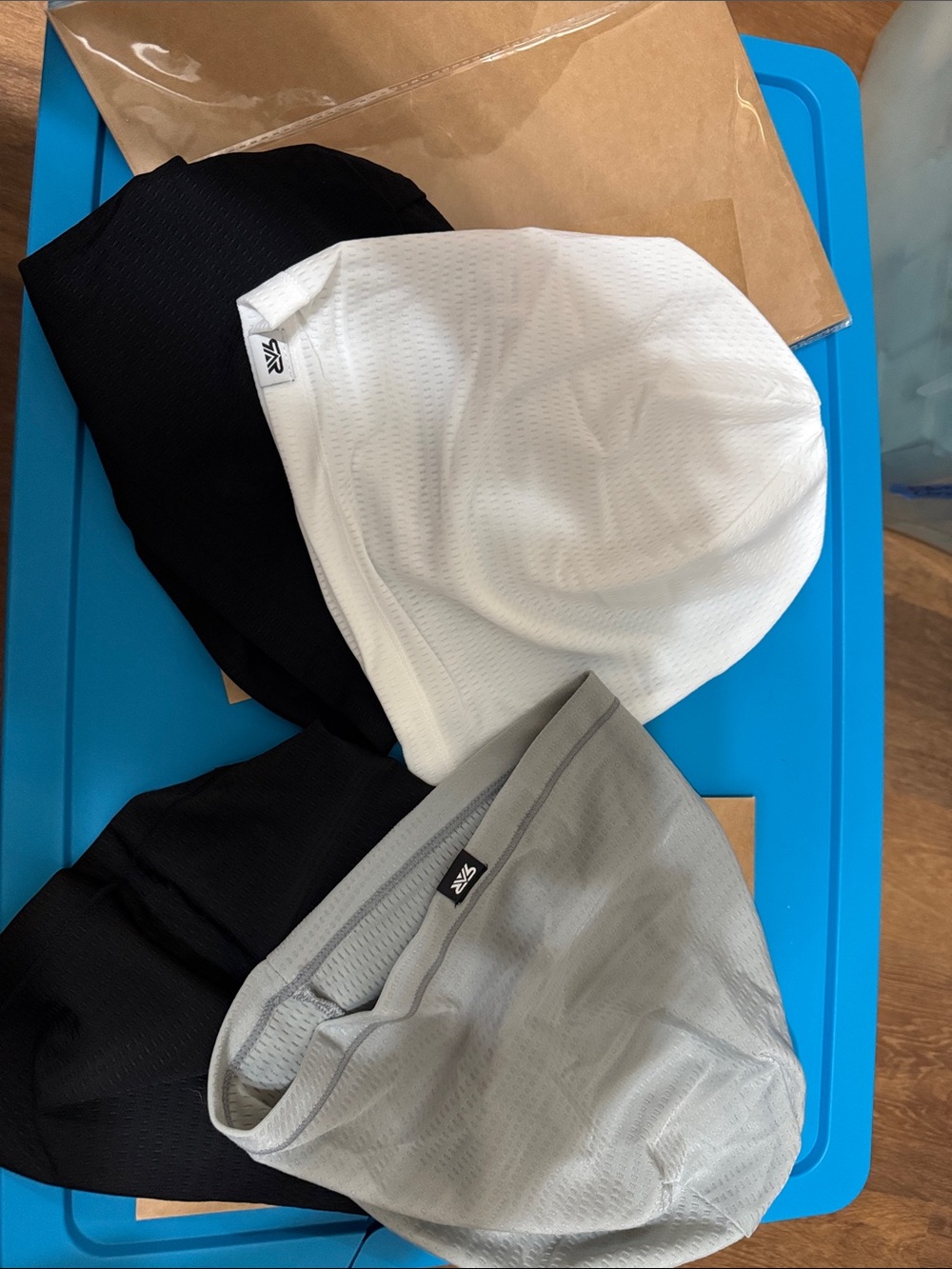Running, Gym Performance Beanies — Black, White & Gray 4 packs, 8 caps